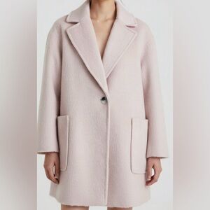 NWT Topshop Quiet Luxury Pastel Pink Longline Blazer Coat
